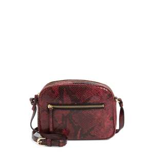 Borsa a Tracolla Piccola Dianne di Nordstrom, Stile Vintage Bohémien, Design con Stampa Serpente, Bordeaux, PU, Chiusura Singola con Zip, Diamanti e Perle - Product Image 1