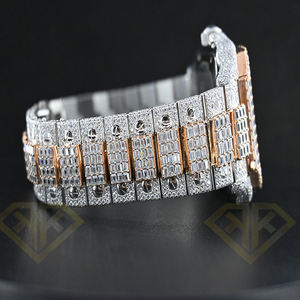 VVS-reloj antiguo de moissanita, Diamante completamente Icedout, completamente hecho a mano - Product Image 2