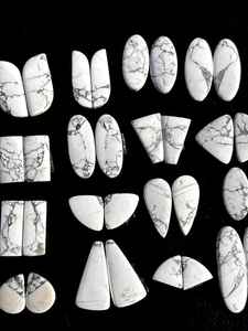 Howlite Pair Gemstone Lot Wholesale Natural Cabochon Pairs for Jewelry Making - Product Image 5