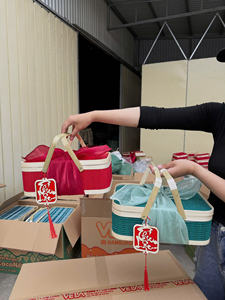 Panier-cadeau en bambou, panier en bambou naturel tissé à la main pour les ensembles de cadeaux de festival, emballage du Vietnam - Product Image 5