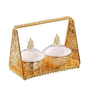 Promotional Factory Eco-Friendly Modern Stylish Compartment Non Slip Dried Fruit <b>Snacks</b> Serving <b>Tray</b> and Platters with Handles - Product Image 1