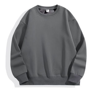 Vente en gros Sweatshirts brodés 100% coton en molleton pour hommes coupe décontractée col rond surdimensionné Logo personnalisé vêtements de détente - Product Image 4