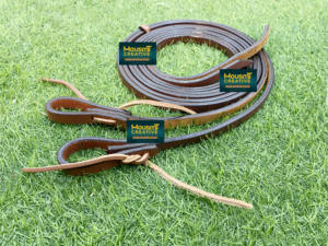 Dernière Offre Spéciale Western Horse Tack personnalisé en cuir de vachette argentin fendu rêne Western Latigo Rein usine OEM fabricant - Product Image 5
