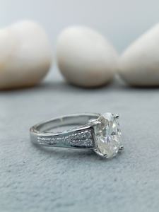 Custom 14K Gold 925 Silver Engagement Wedding Ring VVS Moissanite Solitaire with Diamond 18K Set Anniversary Gift for Parties - Product Image 2