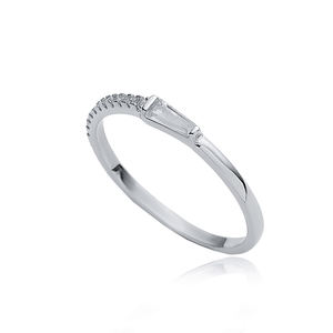 Baguette Design Cz Pierre Mince Cluster Boucles D'oreilles En Gros 925 Sterling Silver Turc Bijoux Faits À La Main - Product Image 5