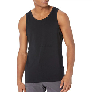 OEM Customized Men's Gym Muscle Tank Top Quick Dry Breathable Cotton <b>Material</b> Cheap Price XL Fashionable Fitness Use - Product Image 1