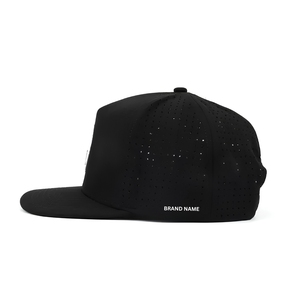Casquette de golf respirante et imperméable, 5 panneaux, légère, logo personnalisé, trous découpés au laser et fermeture snapback, plusieurs couleurs - Product Image 4