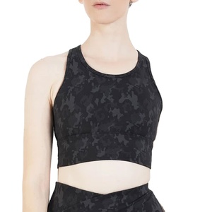 Soutien-gorge d'entraînement personnalisé, uni, respirant, sans armatures, en dentelle, en Spandex/Nylon, avec bonnets, idéal pour l'été et la gym, vente en gros OEM, le plus vendu - Product Image 1
