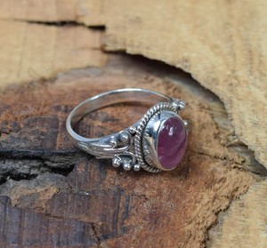 Véritable Tourmaline Rose 8x10mm Monture de Lunette Ovale Argent Sterling 925 Baho Fait à la Main Classique Vintage Eternity Wedding - Product Image 2