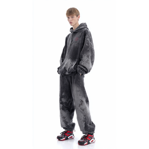 Ensemble de sweats à capuche décontractés pour hommes, poids lourd 100% coton Designer Streetwear Baggy pour survêtements de sport imprimés bouffants personnalisés - Product Image 2