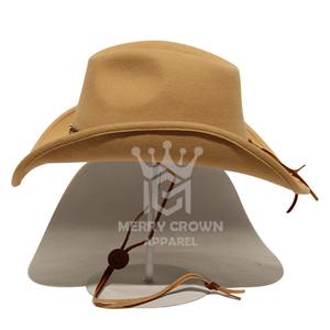 Top Trending Pakistan Made Premium Quality Cowboy Leather Private Label Made Men Sombrero de cuero de vaquero - Product Image 5