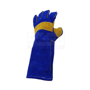 Guantes de Soldadura de Piel de Vacuno Azules Index Sportswear, Largos, Duraderos, para Uso en Exteriores en Invierno, Estilo Táctico - Product Image 2