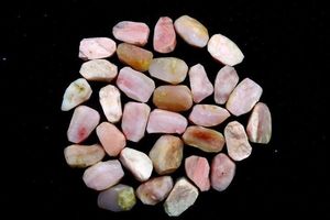 คริสตัลโอปอลสีชมพูธรรมชาติ18-20มม. เครื่องประดับแร่โอปอลสีชมพูของเปรูทำให้อัญมณีหลวม100% 100% ธรรมชาติ5ชิ้น - Product Image 3