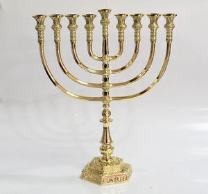 Nouveaux candélabres Menora en laiton pour fête de mariage vaisselle décoration bougies porte-bâton 5 bras bougeoirs. - Product Image 4