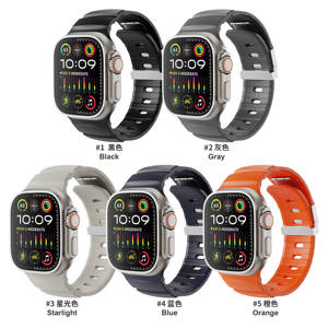 สายนาฬิกาซิลิโคนแม่เหล็ก RYB แบบพับได้ สำหรับ <span class=keywords><strong>Apple</strong></span> <span class=keywords><strong>Watch</strong></span> Series 11 10 42 มม. 46 มม. Ultra 2 <span class=keywords><strong>3</strong></span> 49 มม. - Product Image 2