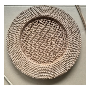 Premium Quality Handmade Rattan Charger Plate Wholesale Natural Wicker Dining Mat Vietnam - Product Image 5