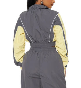 Conjunto Deportivo de Verano para Mujer, Cortavientos de Nailon con Bloques de Color, para Correr, Talla Grande, Color Sólido - Product Image 2