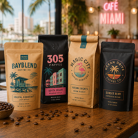 AT PACK USA en Stock, Paquete de 10 Bolsas para Granos de Café de 8oz/12oz/16oz, Personalizables, con Válvula de Desgasificación, Material MOPP/VMPET/PE, Muestras Gratis
