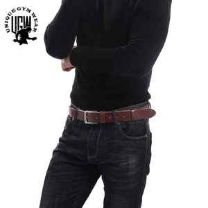 UNIQUE GYM WEAR Cinturones de Cuero Genuino con Hebilla de Acero Ecológicos y Transpirables Totalmente Personalizables con Logotipo y Dimensiones a Medida - Product Image 4