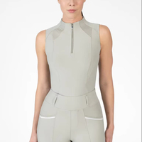 Haut de performance équestre sans manches pour femme, extensible, confortable, pour l'équitation, vente en gros