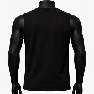 Camiseta sin mangas para hombre con estampado asimétrico de esqueleto y diseño de huesos, estilo streetwear, camiseta muscular gótica para fitness y gimnasio, chaleco de algodón personalizado. - Product Image 2