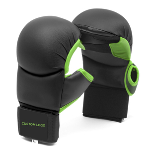 With Wholesale Green And Black Color Contrast OEM Service New Trendy <b>Product</b> Comfortable New Arrival Karate Boxing Gloves - Product Image 1