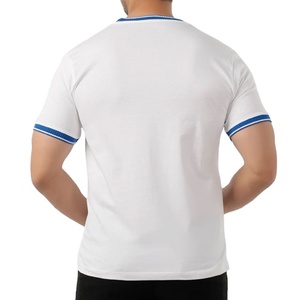 Fabricante de Ropa, Camiseta con Cuello Acanalado, Corte Ajustado, Material de Jersey de Algodón de Alta Calidad, Color Personalizado, Ropa Casual, 250 g/m² - Product Image 3