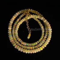 Collier de perles d'opale éthiopienne multicolores, pierres précieuses authentiques, délicat, tendance, unisexe, pour les fêtes, Christian HAYAAT GEMS