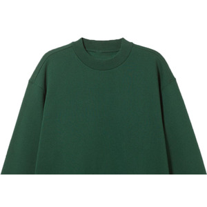 เสื้อสเวตเชิ้ตผู้ชายพรีเมียม ผ้าฝ้ายฟลีซถัก 100% คอกลม ทรงพูลโอเวอร์ สีพื้น เป็นมิตรกับสิ่งแวดล้อม ระบายอากาศได้ดี ด้านหน้ามีลายพิมพ์นูน - Product Image 4