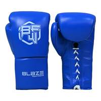 Guantes de Boxeo Blaze Fight Wear con Cordones para Gimnasio, Entrenamiento de MMA, Muay Thai y BJJ para Artes Marciales, Guantes de Kickboxing para Saco de Boxeo