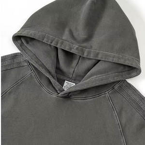 420G poids lourd pur coton hommes sweats à capuche nouvelle mode hommes automne hiver à capuche à manches longues goutte épaule sweats à capuche - Product Image 6