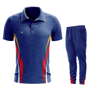 Camiseta Deportiva Unisex de Poliéster, Uniformes Personalizados de Cricket y Voleibol con Cuello Chino, Diseño de Manga con Estampado Completo, Pakistán - Product Image 1