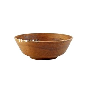 Bol de forme ronde dernier modèle, bol de service en bois de bonne qualité de taille personnalisée du meilleur exportateur en Inde - Product Image 2