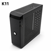 Boîtier d'ordinateur Mini ITX, châssis en acier fin de 60 mm, K11 avec panneau frontal en ABS pour PC embarqué