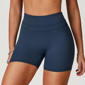 Short de yoga fitness à haute élasticité pour femme Pilates Leggings de sport de course imprimé Logo taille haute respirant absorbant la sueur - Product Image 6