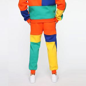 Ropa deportiva de bloque de color con estilo personalizada para hombre, sudadera con contraste y pantalones de chándal, traje para correr para invierno - Product Image 3