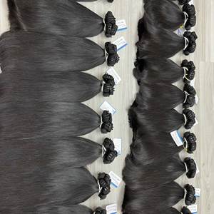 Cabello de alta calidad especial trama recta natural súper doble dibujado 100% extensiones de cabello humano vietnamita crudo listas para entrega - Product Image 1