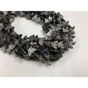 Perles de coquillage noir, d'os et de corail - Product Image 3