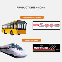 Écran LCD pour bus, affichage pour métro et train, publicité embarquée, écran LCD allongé, moniteur LCD d'information pour passagers du rail et du métro