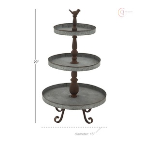 Base para Pastel de Metal Premium con Textura Elegante, Mejora la Presentación de Postres en Fiestas - Product Image 3