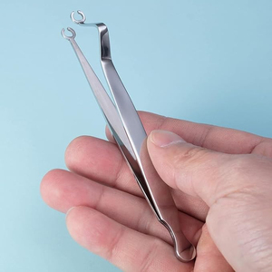 Body <b>Piercing</b> Tweezer <b>Clamp</b> Ear <b>Piercing</b> Pliers in Stainless Steel Hand Tool Set Body <b>Piercing</b> Tool Jewelry Forceps - Product Image 4