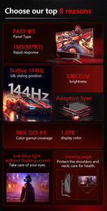 จอภาพเกมมิ่ง LCD แบบไร้ขอบขนาด 38 นิ้ว ความละเอียด 4K 144Hz จอโค้ง HD พร้อมขาตั้งปรับได้ ไฟ LED สำหรับคอมพิวเตอร์ - Product Image 2