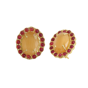 Pendientes de Latón al por Mayor, Diseño de Piedra Natural en Bruto, Acabado de Latón Antiguo, Hipoalergénicos, Seguros de Usar, Alta Calidad - Product Image 6