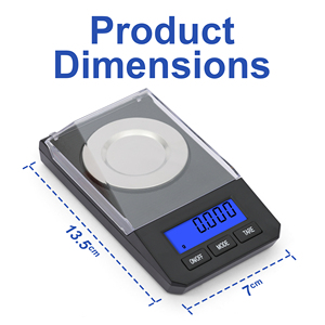 Báscula para Joyería con Tapa, Precisión de 0.001g, Báscula de Bolsillo Portátil de Miligramos FN-50, Pantalla LCD Retroiluminada para Piedras Preciosas, Funciona con Batería ACE - Product Image 6