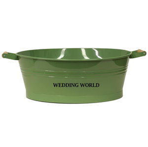 Jardinière en métal de forme ovale avec finition autocollante Meena, jardinière design de haute qualité, nouvelle jardinière en métal de luxe - Product Image 3