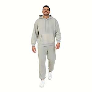 Custom Embroidery Logo Men's Tracksuit New Fashion Heavyweight Fall Winter Two Piece Sets Wash Acid - Product Image 1