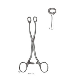Pinzas para Esponjas Dentales de Acero Inoxidable de Alta Calidad, Curvas, 20 cm, Pinzas para Sujetar Esponjas Quirúrgicas - Product Image 2