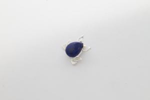 Pendentif de luxe en argent sterling 925, fin et élégant, serti de lapis-lazuli en forme de poire, avec fermoir à ressort réglable, cadeau - Product Image 2