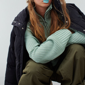 Streetwear Solid Color Custom Made Plus Size Stand Collar Detachable Hood Lightweight Cotton Waterproof Duck Puffer <b>Jacket</b> - Product Image 3