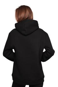 ผ้าฝ้าย 100% ธรรมดาHoodies UnisexคุณภาพสูงHoodie Heavyน้ําหนักHoodieสาวเสื้อกันหนาวPullover Sweatshirtสําหรับผู้หญิงสีดํา - Product Image 4